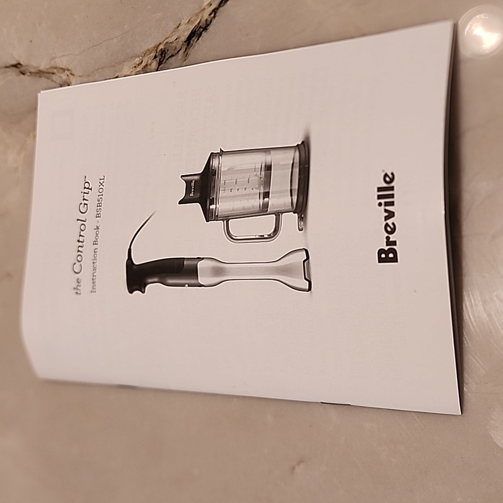 Breville the Control Grip BSB510XL Instruction  Book